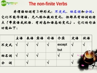 高一英语 非谓语动词及其用法课件 新人教版必修1 课件