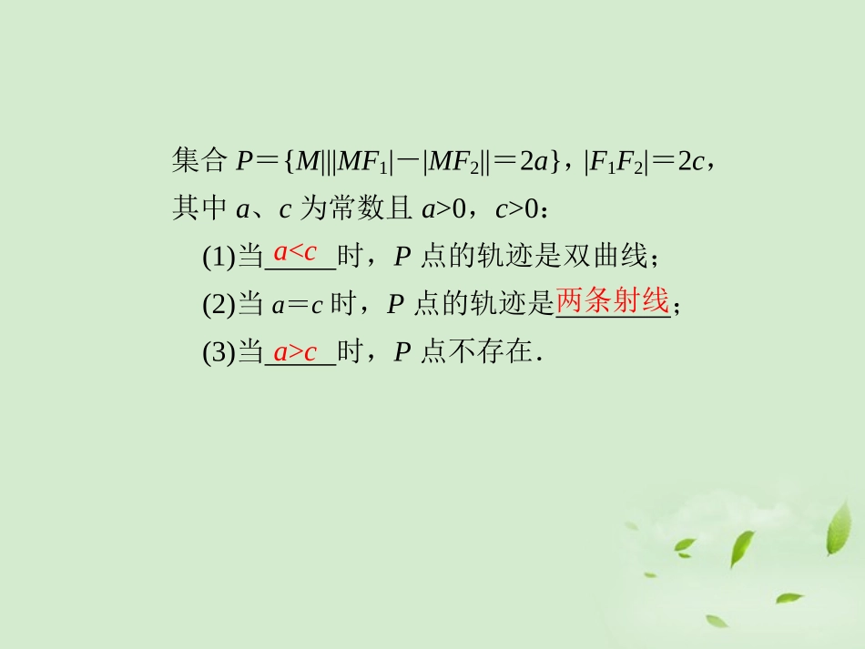 高三数学一轮复习(9.6 双曲线)课件_第2页