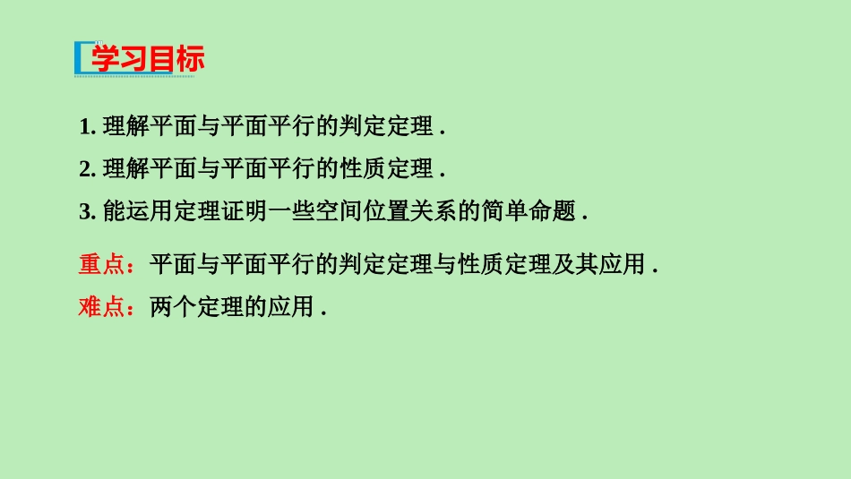 高中数学 第十一章 立体几何初步 1133 平面与平面平行课件 新人教B版必修第四册 课件_第2页