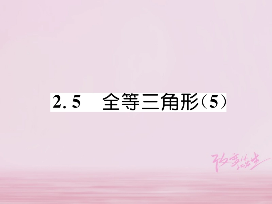 秋八年级数学上册 第2章 三角形 2.5 全等三角形(5)练习课件 (新版)湘教版 课件_第1页