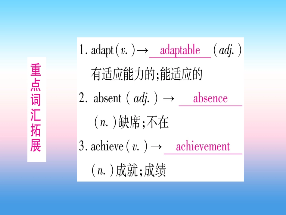 甘肃省中考英语 第一篇 教材系统复习 考点精讲17 九全 Units 9 10课件 (新版)冀教版 课件_第2页