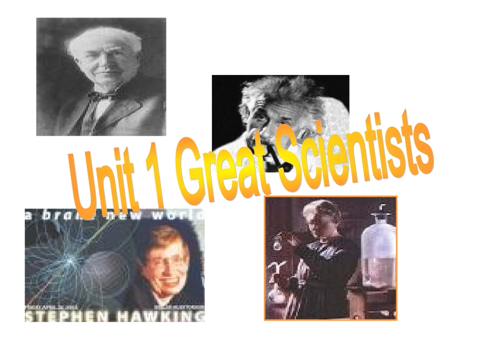 高一英语 Unit1 Great scientists课件新人教版 课件_第1页