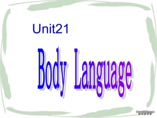 河南省高三英语第一轮复习Unit21精品课件 新课标 人教版 课件