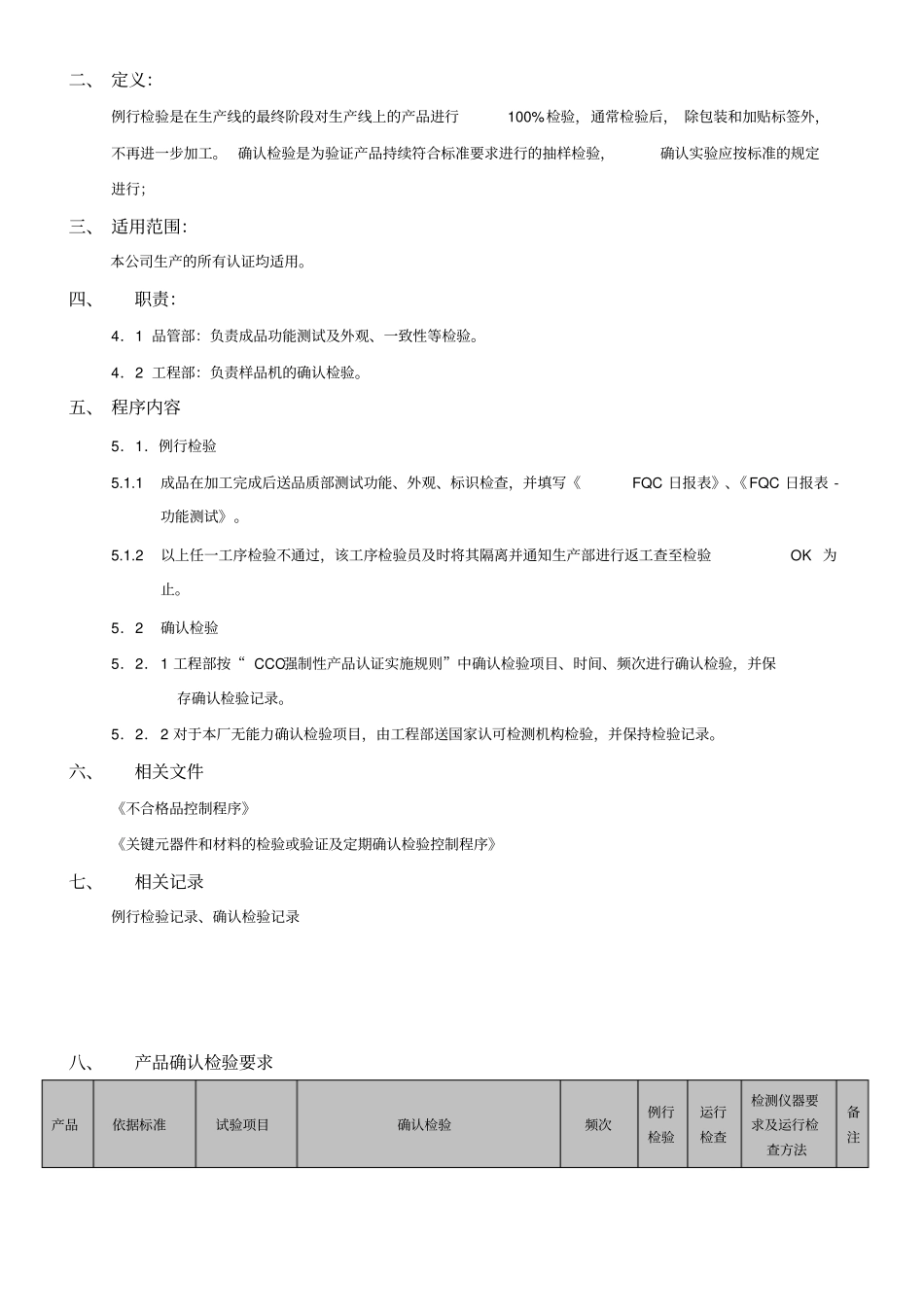 例行检验和确认检验控制程序_第3页