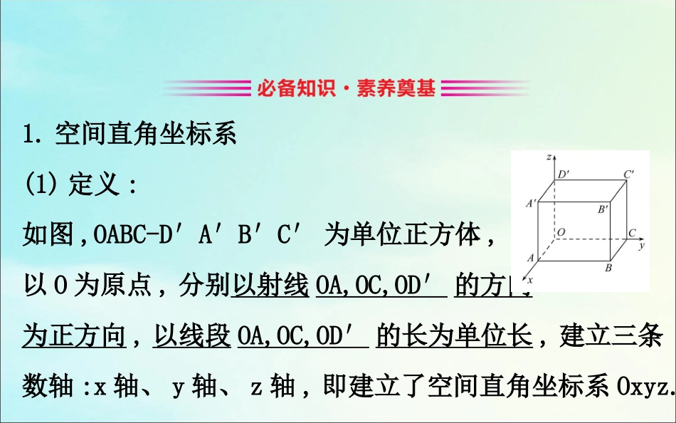 高中数学 第四章 圆与方程 431 空间直角坐标系课件 新人教A版必修2 课件_第3页