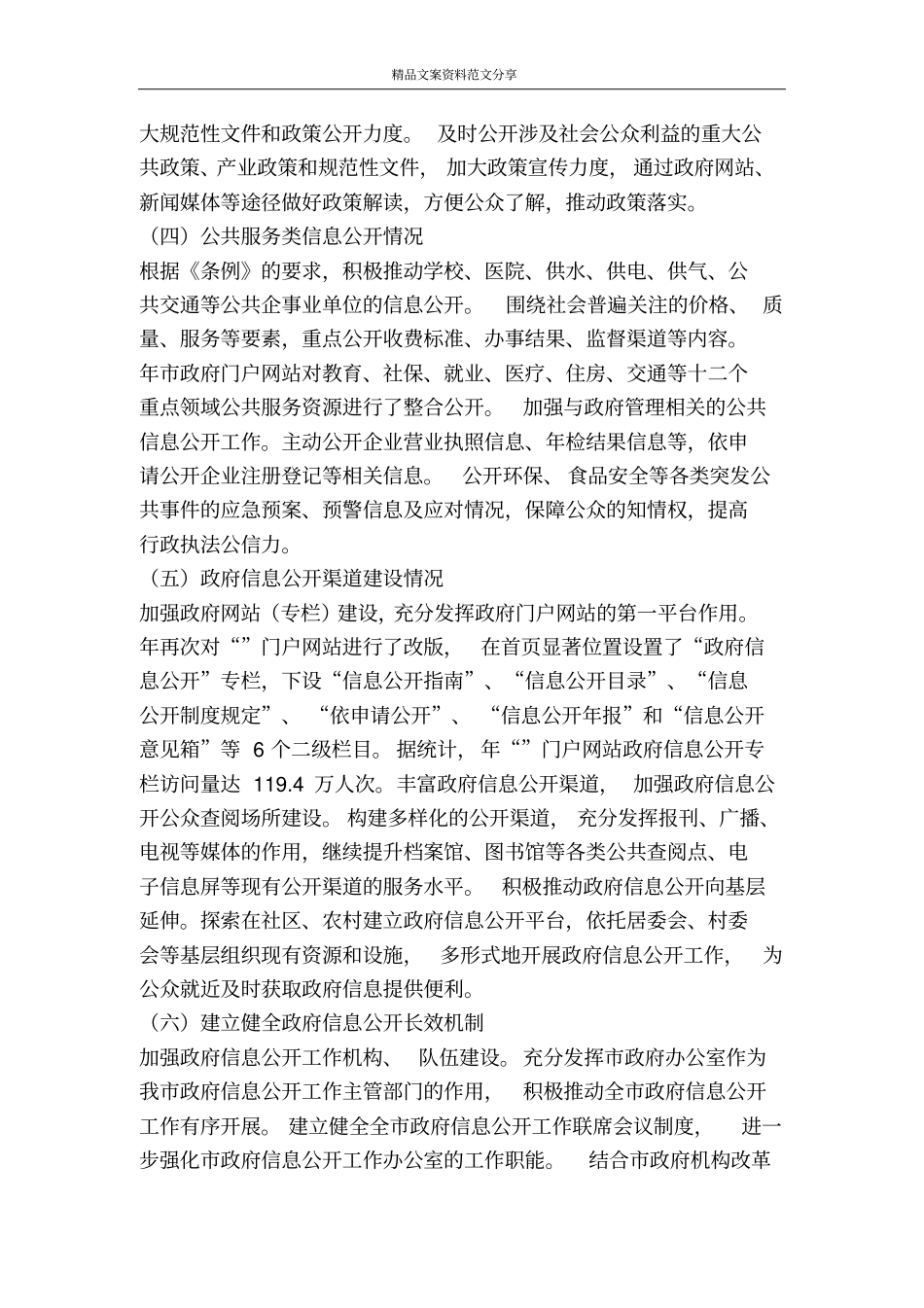 信息公开全年报告-精品文案范文_第2页