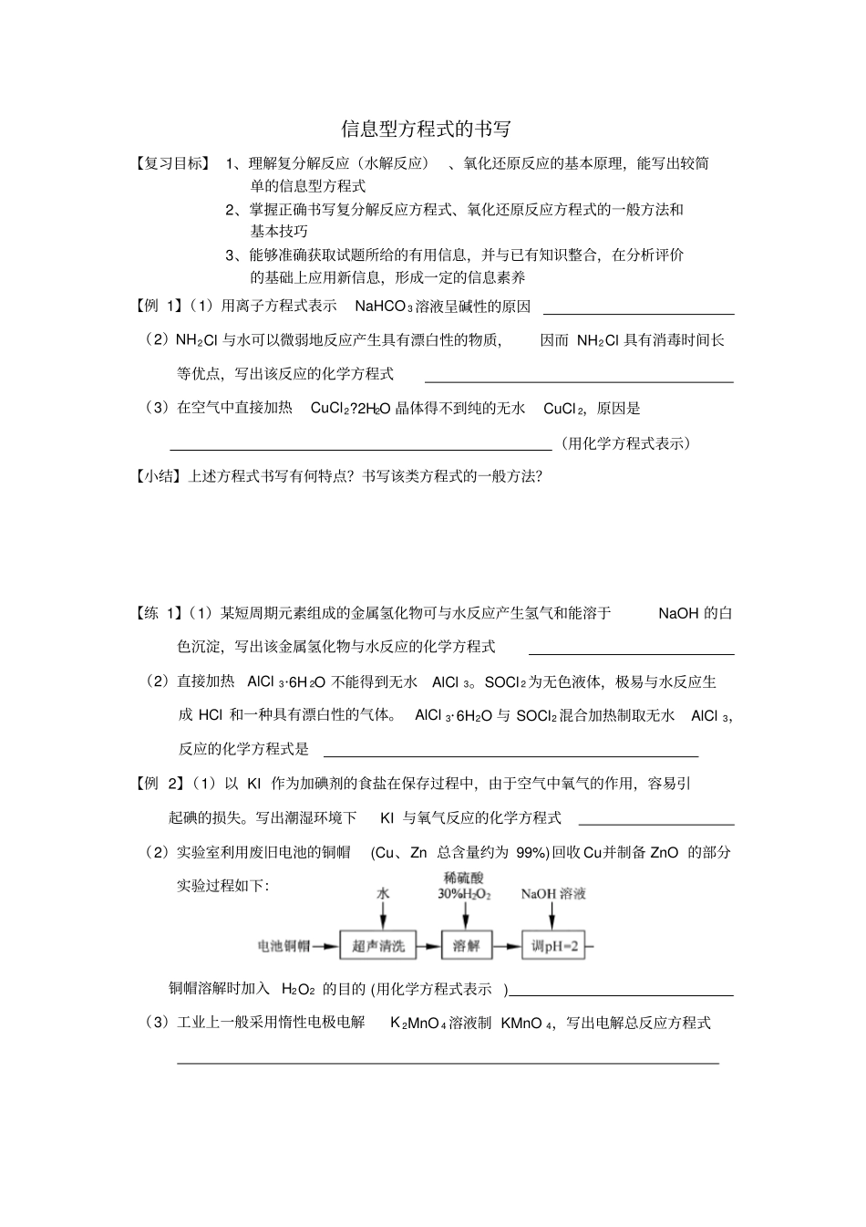 信息型方程式书写_第1页