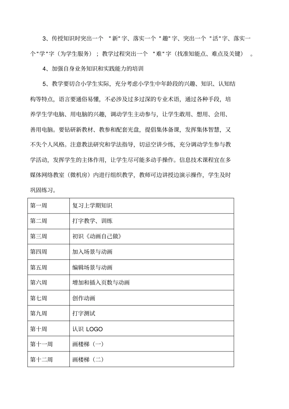信息技术五年级下册教学计划及进度表_第2页