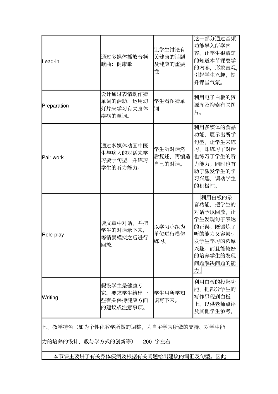 信息技术应用能力提升培训初中英语信息化教学设计作业1_第3页