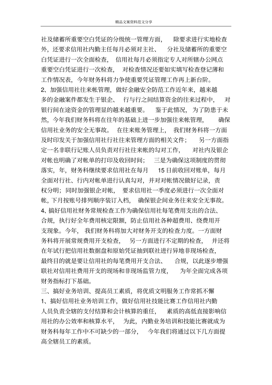 信用联财务工作计划-精品文案范文_第2页