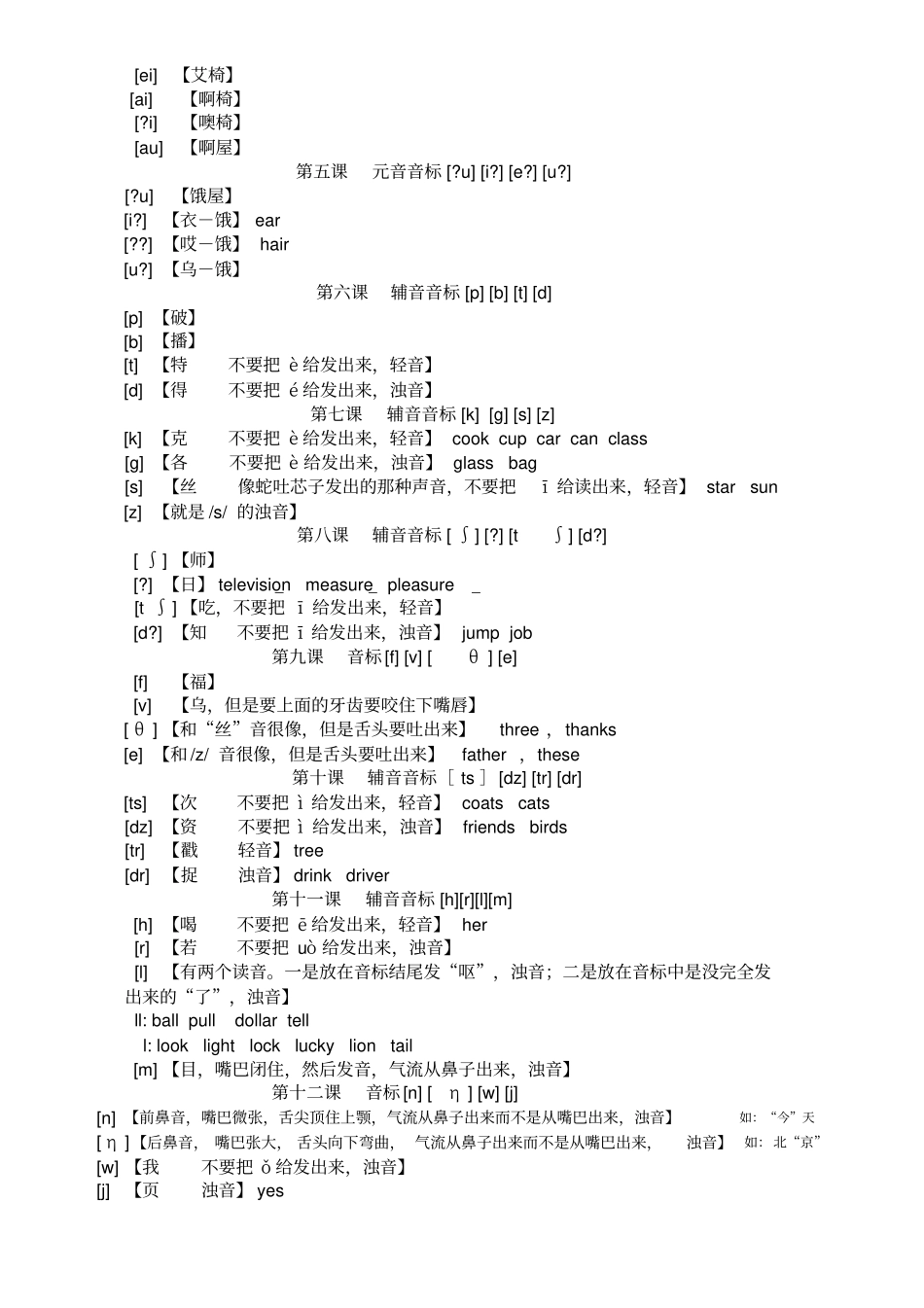 修改好的最全英语48个音标的快速记忆法_第2页