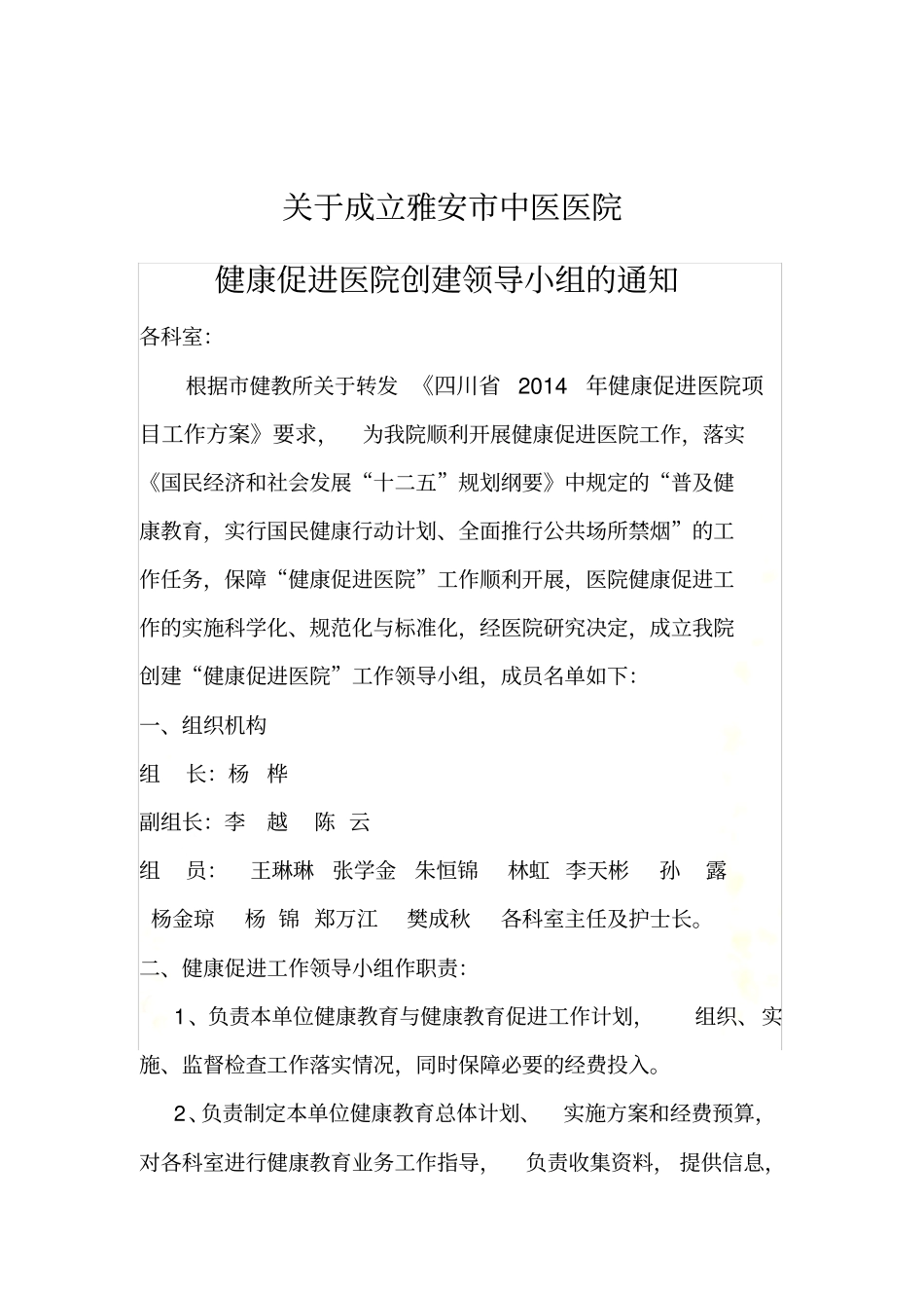 健康促进医院领导小组_第2页