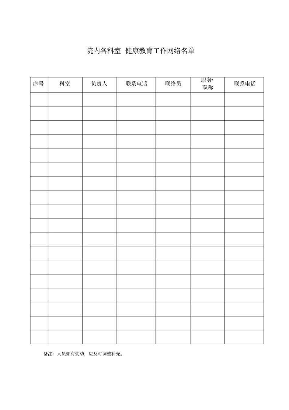 健康教育工作日常记录表参考用表_第3页