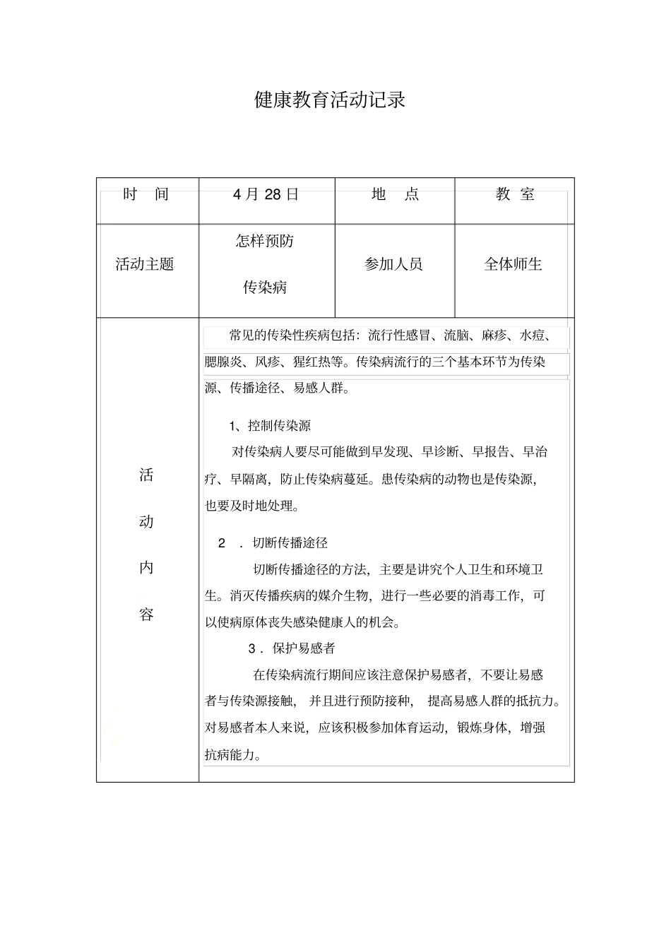 健康教育记录表_第2页