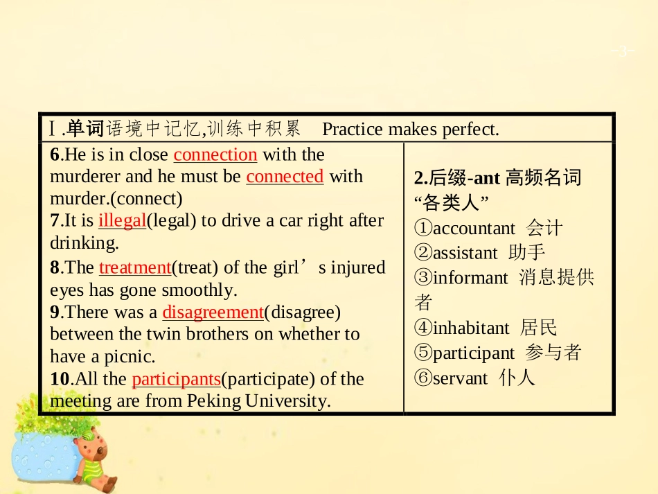 高优指导版高三英语一轮复习 Module 2 No Drugs课件 外研版必修2 课件_第3页