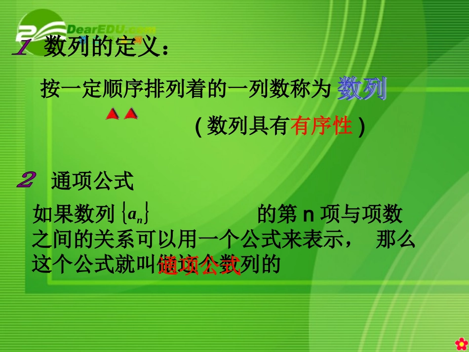 高中数学：数列的概念与简单表示法课件人教版必修5 课件_第2页
