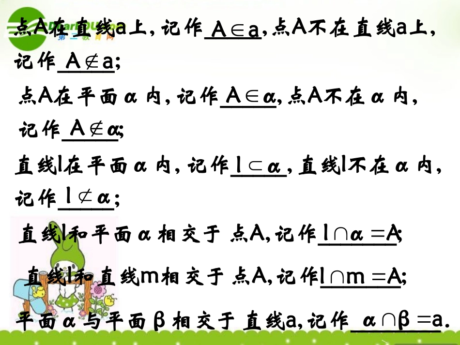 高中数学 121(平面的基本性质及推论)课件 新人教B版必修2 课件_第3页