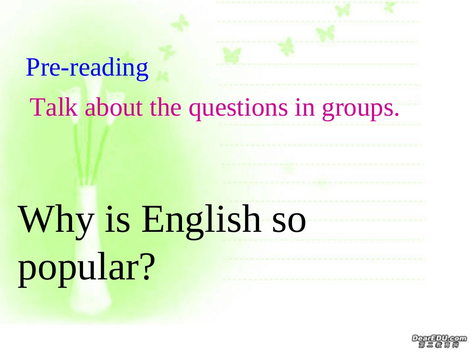 高一英语必修1Unit2 English around the world 新课标 人教版 课件_第2页