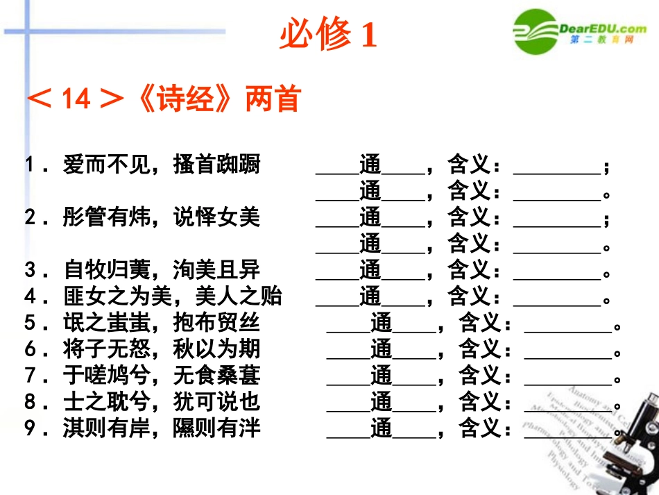 高考语文二轮复习 27通假字练习专题课件_第2页