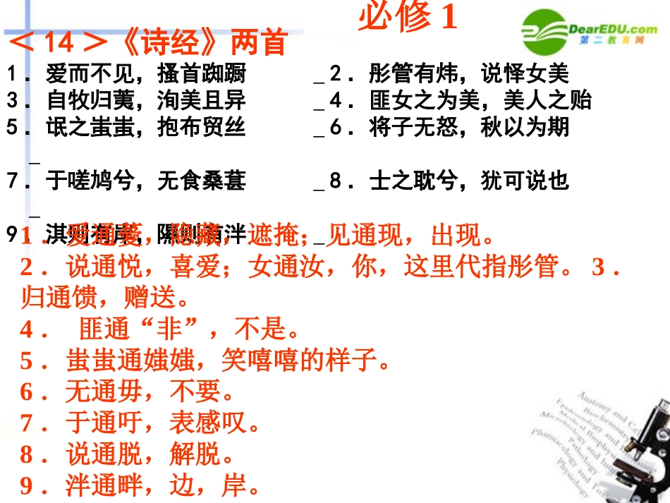 高考语文二轮复习 27通假字练习专题课件_第3页