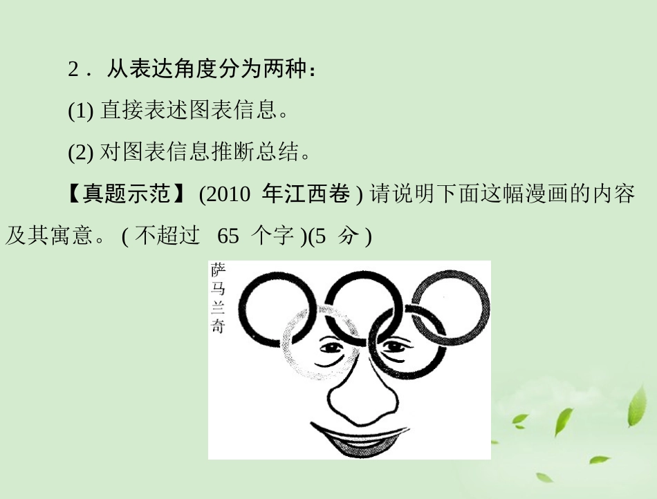 高考语文二轮专题复习 第一部分 第一章 语言文字运用 强化四 图文转换课件_第3页