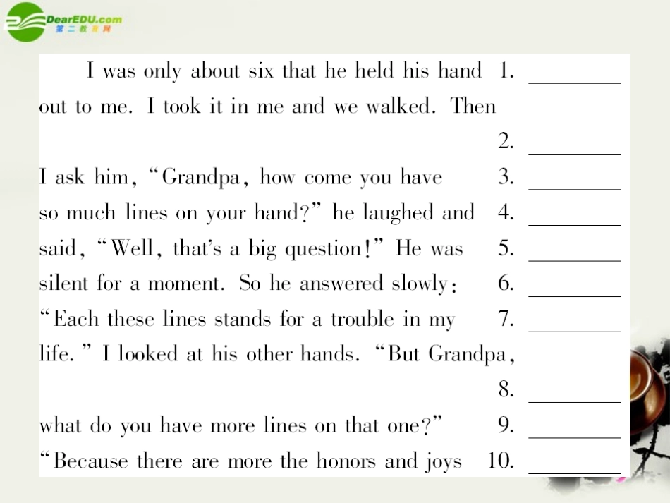 高中英语 课后强化作业五第五课时选做题(PPT)新人教版选修8 课件_第3页