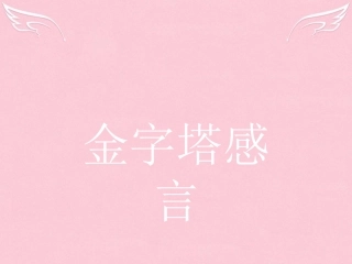 高中语文金字塔感言课件鲁人版必修4 课件