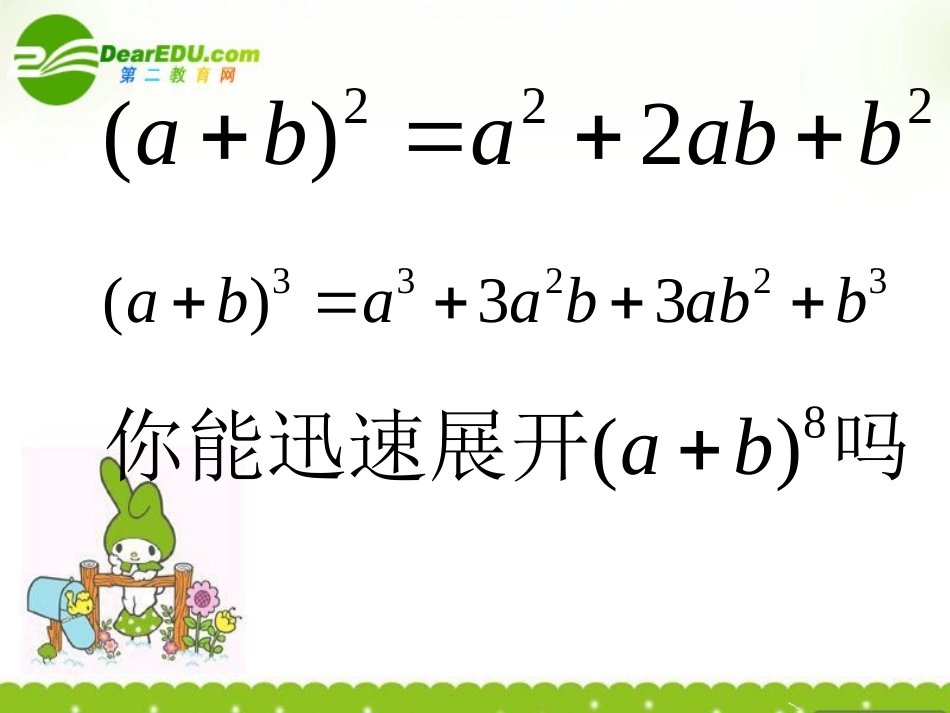 浙江省台州高二数学教研会资料(二项式定理)课件新人教A版 课件_第2页