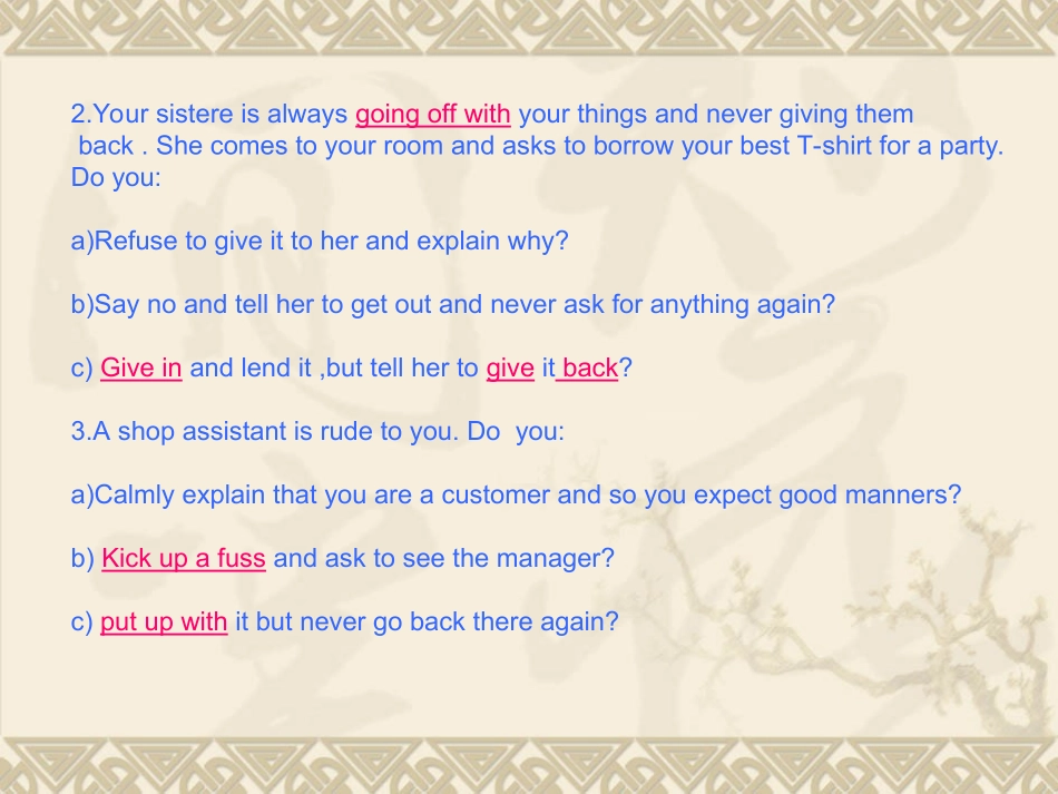 高中英语Unit 23 Conflict Lesson 3 Conflict Resolution课件1 北师大版 选修8 课件_第3页