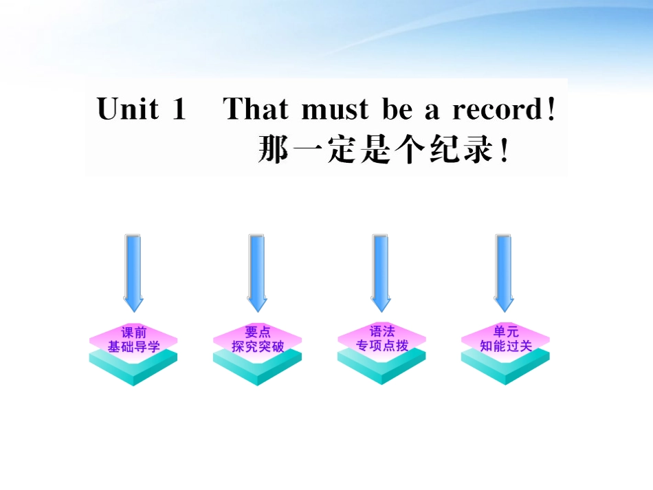 高中英语 Unit1大纲人教版全一册 试题_第1页