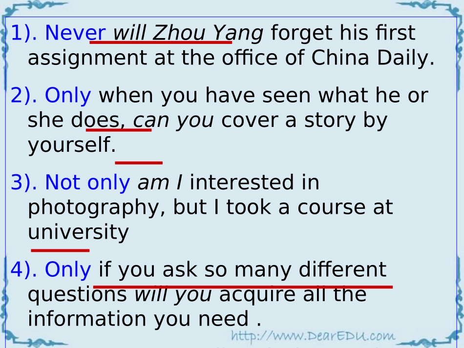 高二英语倒装句课件 人教版 课件_第2页