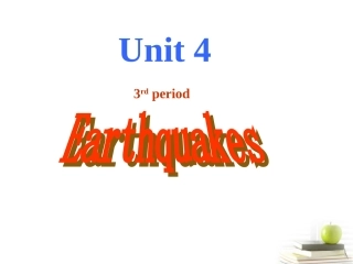 高中英语 Unit4 Earthquakes- Learning about languages and Grammar优质课件 新人教版必修1 课件