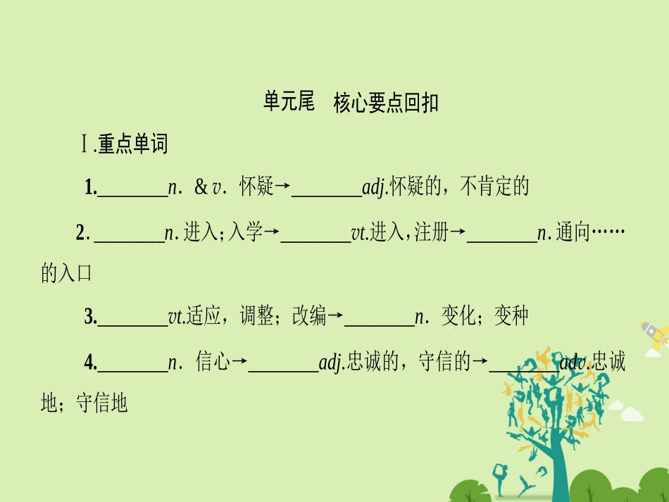 英语 Unit 21 Human Biology单元尾 核心要点回扣课件 北师大版选修7 课件_第1页