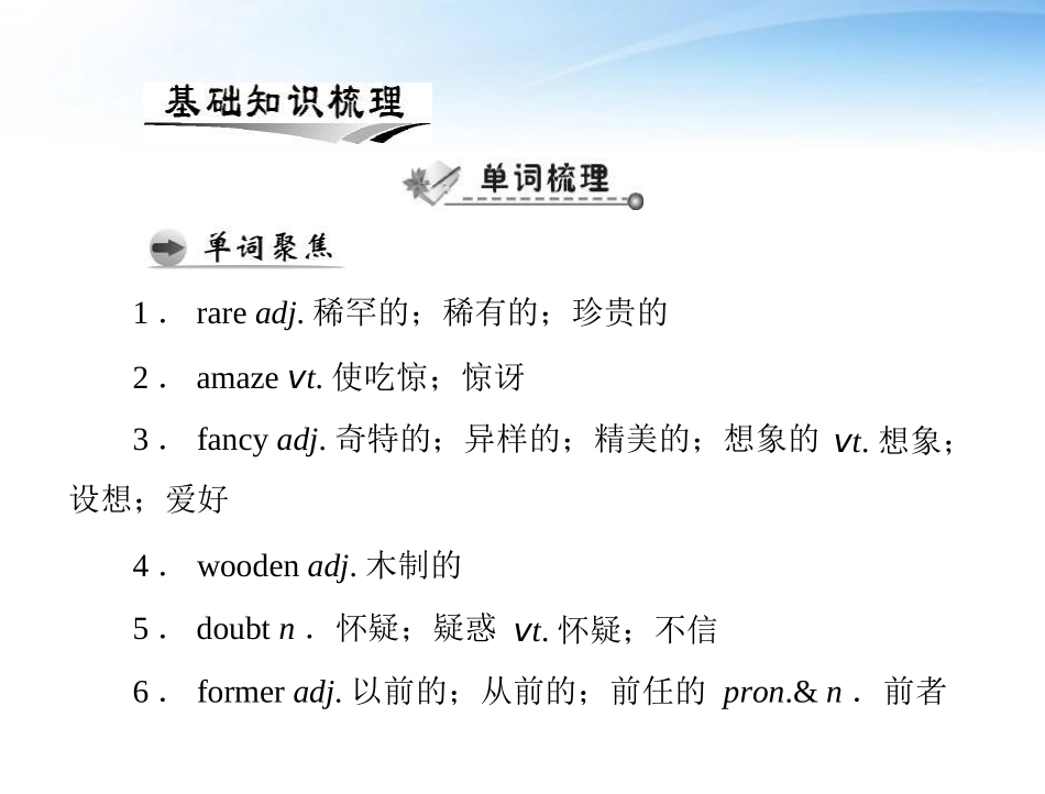 高考英语第一轮 基础知识梳理复习Unit1 Cultural relics课件 新人教版必修2 课件_第2页