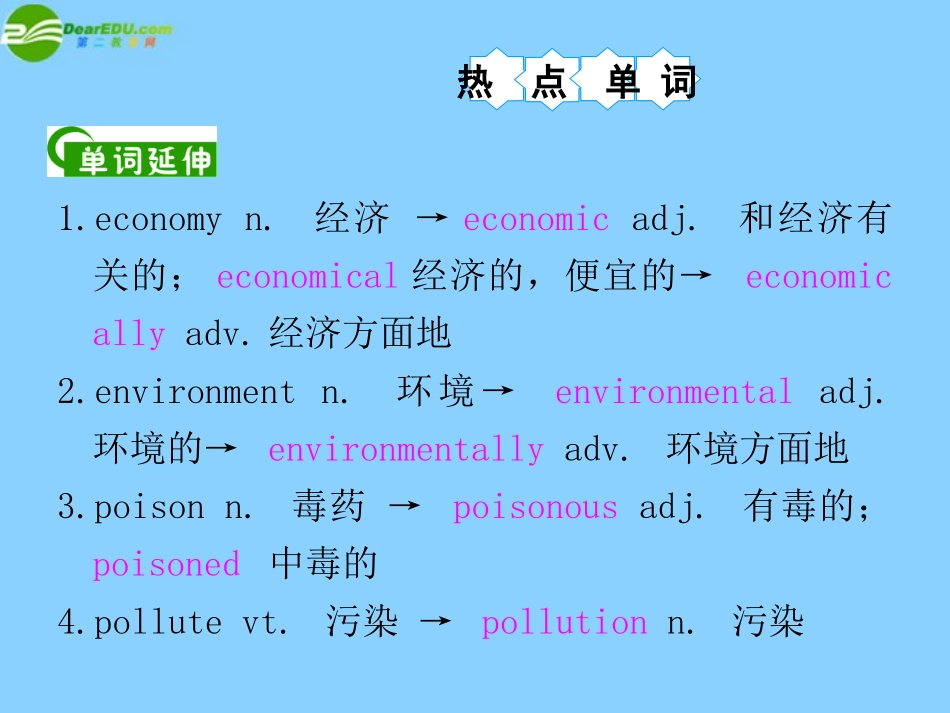 湖南省高考英语 M5 Unit 2　The environment课件 牛津译林版 课件_第2页