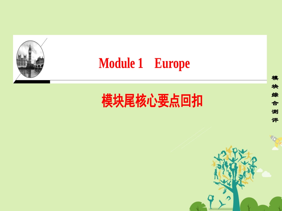 高中英语 Module 1 Europe 模块尾核心要点回扣课件 外研版必修3 课件_第1页