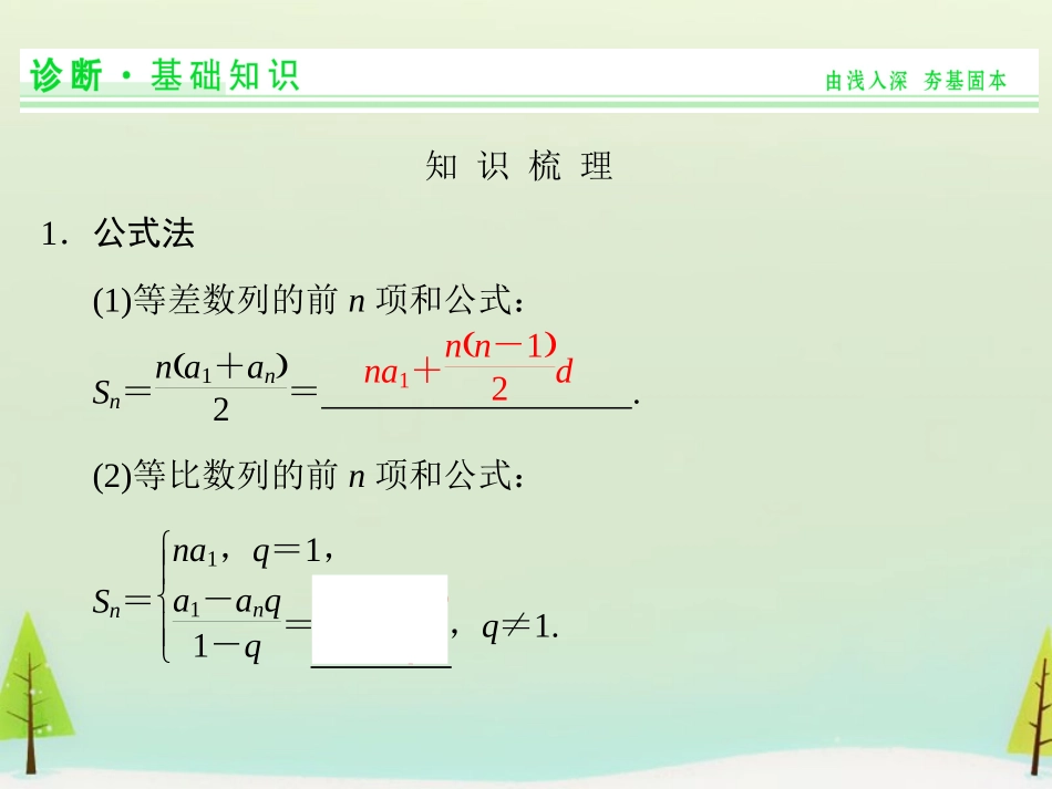 高考数学总复习 第4讲 数列求和课件_第2页