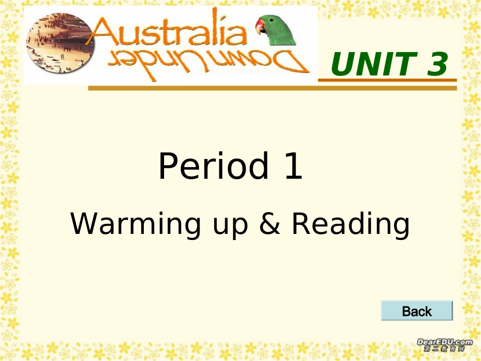 高三英语Unit3 The land down under课件 人教修订版 课件_第2页