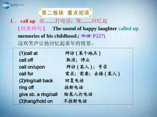 高二英语 Book8 Unit3 phrases and sentences课件