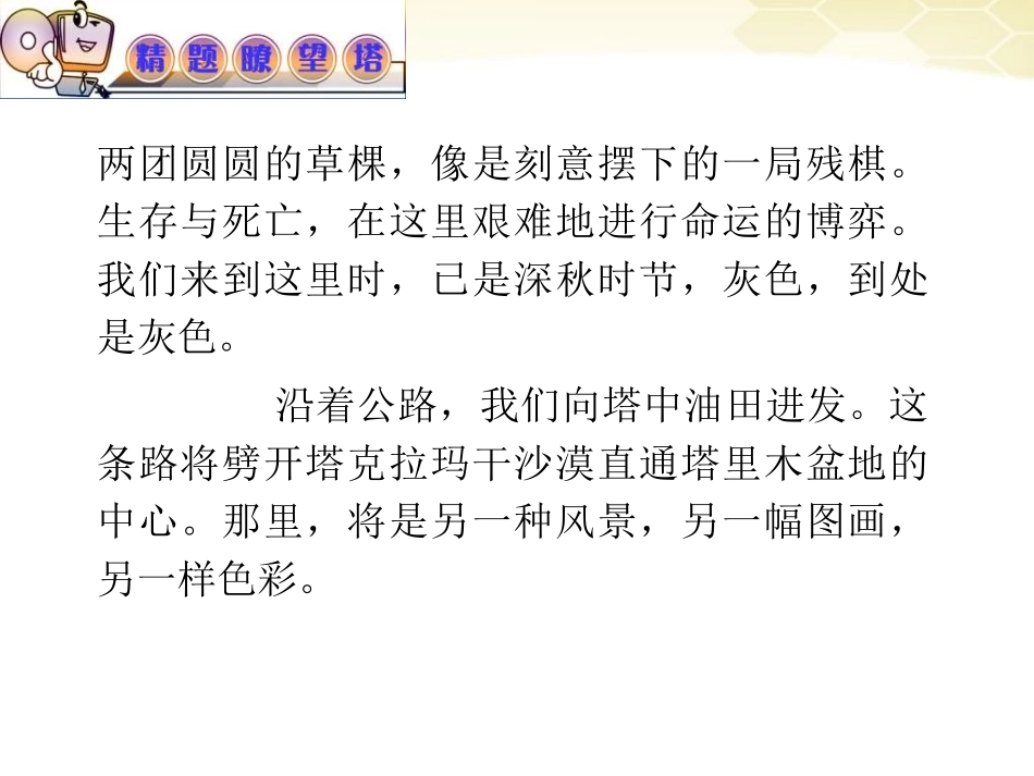 高考语文 专题复习4第二章第一节散文阅读课件_第3页