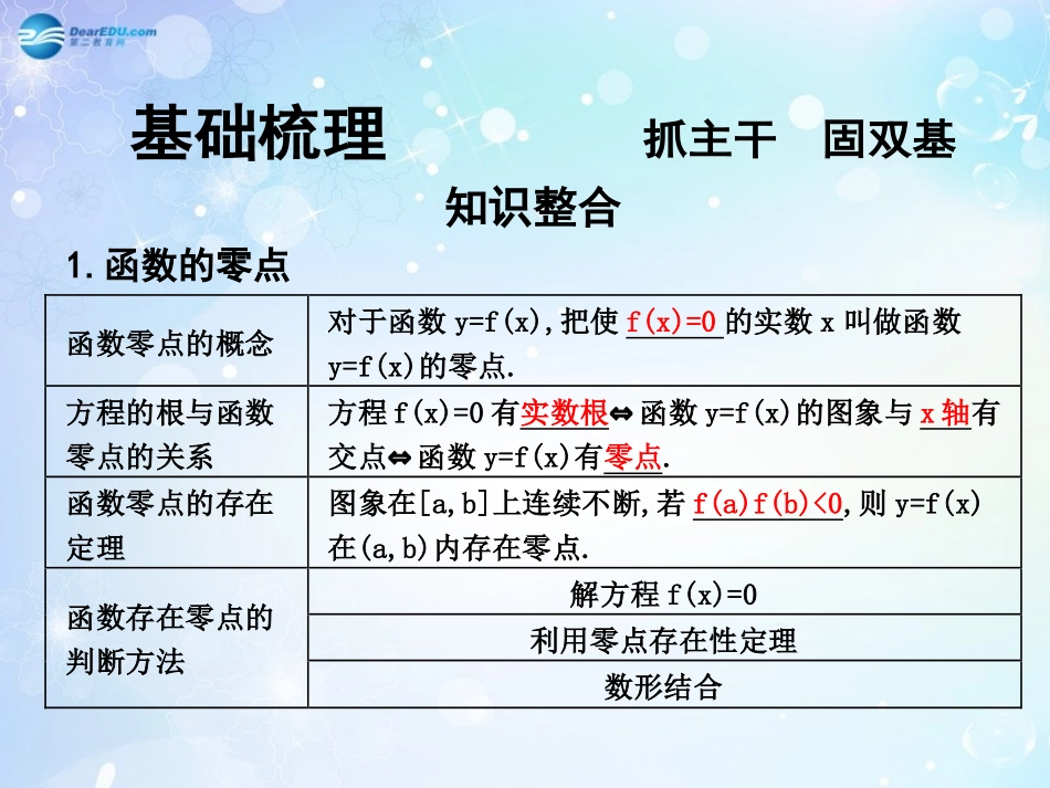 高考数学一轮复习 第2篇 第8节 函数与方程课件 文 新人教版 课件_第3页