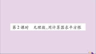 秋八年级数学上册 第3章 实数 3.1 平方根 第2课时 无理数、用计算器求平方根习题课件 (新版)湘教版 课件
