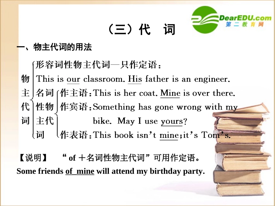 高考英语一轮复习 语法专项(三)代词课件_第1页