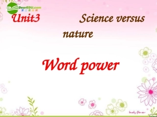 高中英语 unit3 science versus nature-word power课件 牛津译林版必修5 课件