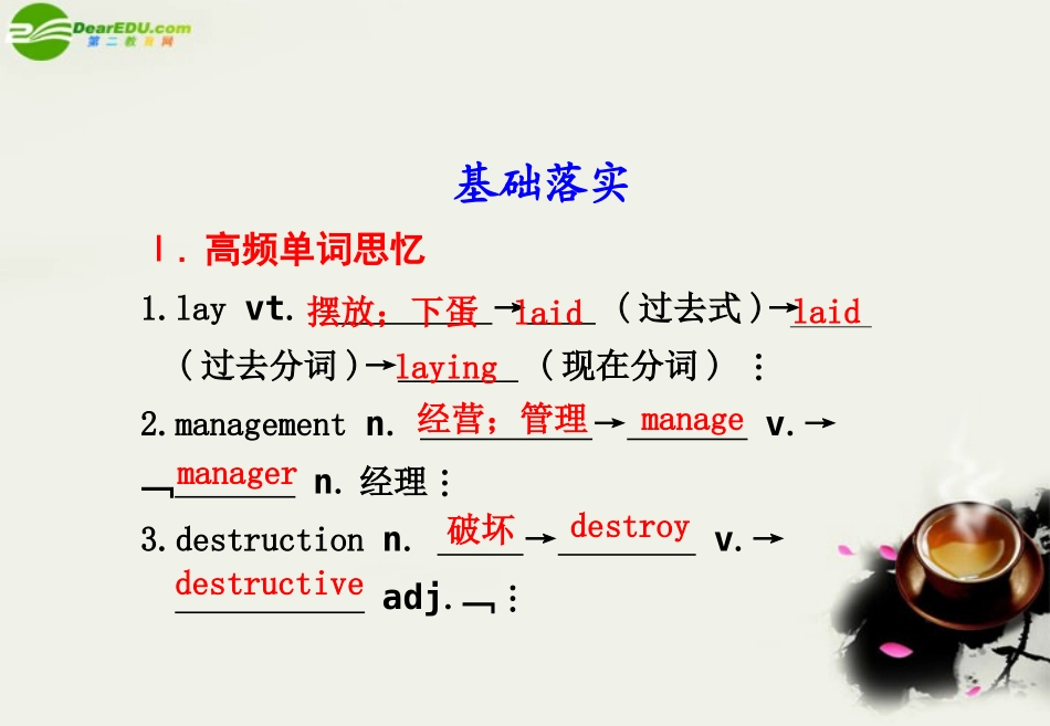 高中英语 Unit 2 The environment 精品课件 译林版必修5 课件_第2页