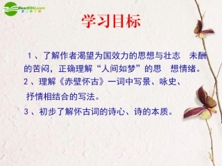 高中语文(念奴娇 赤壁怀古 )课件 苏教版必修2 课件