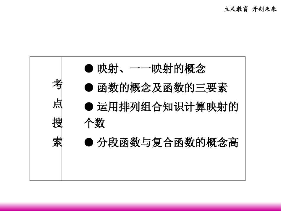 高考数学第一轮总复习 2.1映射与函数(第1课时)课件 理 (广西专版) 课件_第2页