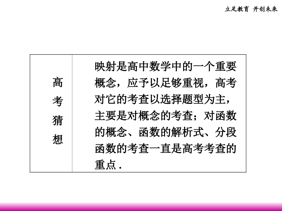 高考数学第一轮总复习 2.1映射与函数(第1课时)课件 理 (广西专版) 课件_第3页