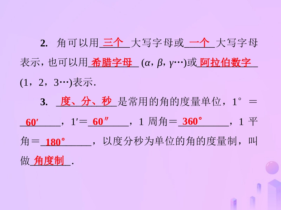 秋七年级数学上册 第4章 圆形的初步认识 4.6 角 第1课时 角的定义及表示方法课件 (新版)华东师大版 课件_第3页