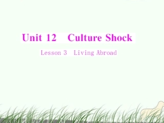 高中英语 Unit 12  Lesson 3 Living Abroad 配套课件 北师大版必修4 课件